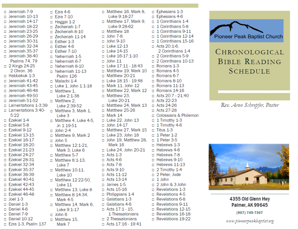 Daily Bible Reading Schedule Pdf